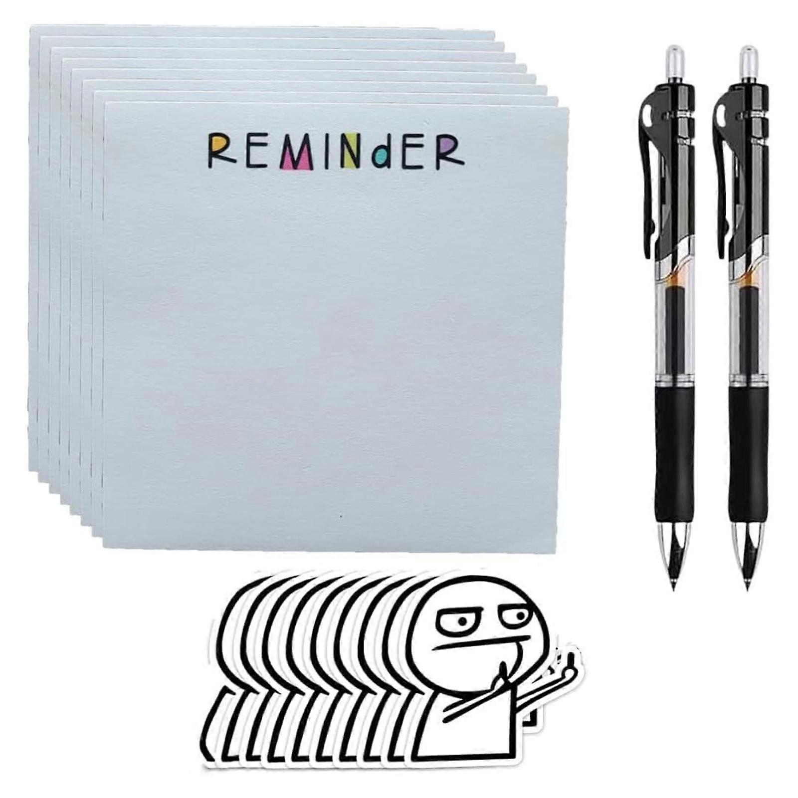 Quirky to-Do List Notepad, Funny Sticky Notes, Novelty Memo Pads Sticky Note with 100pcs Funny Stickers, Office Desk Accessory