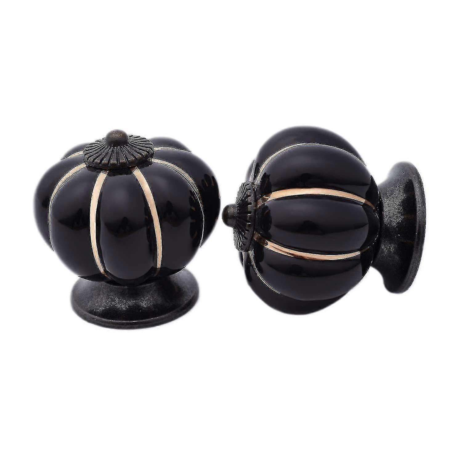 6 Pieces Ceramic Drawer Knobs Ceramic Door Knobs Pumpkin Shaped Cabinet Knobs Furniture Cabinet Knobs With Screws For Furniture, Kitchen Cabinets, Dra