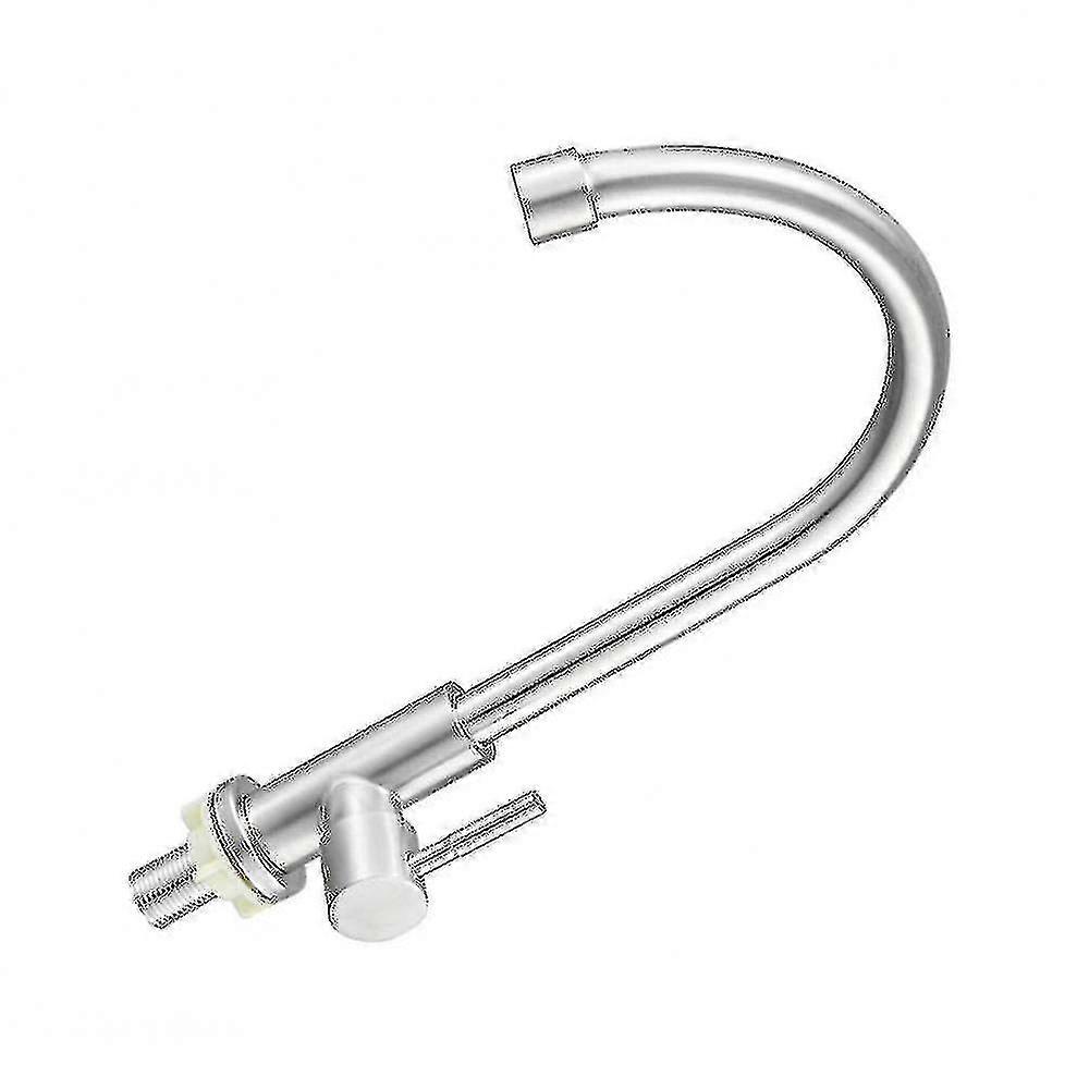 Single Cold Water Kitchen Faucet - Vertical Bathroom Sink Tap - Silver (Unbranded)