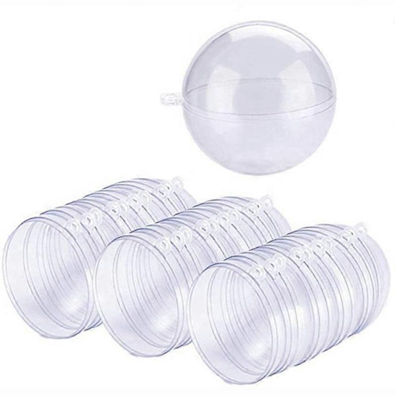 24 Balls/Batch DIY 70mm Hanging Ball Transparent Ball Transparent Plastic Filled Ball Ornament