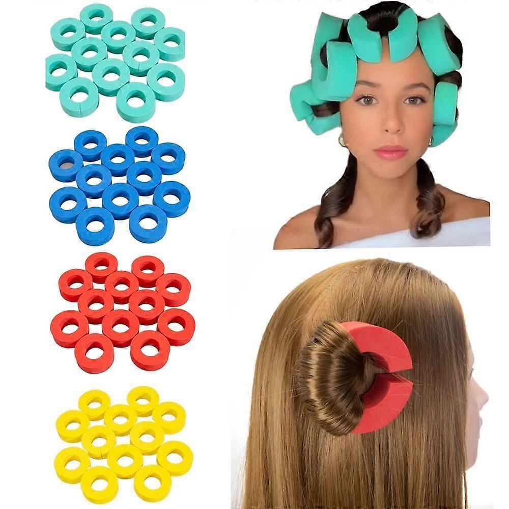 New Upgraded Heatless Blowout, 12PCS Heatless Curlers, Sponge C-Shape Rollers Hair Curlers