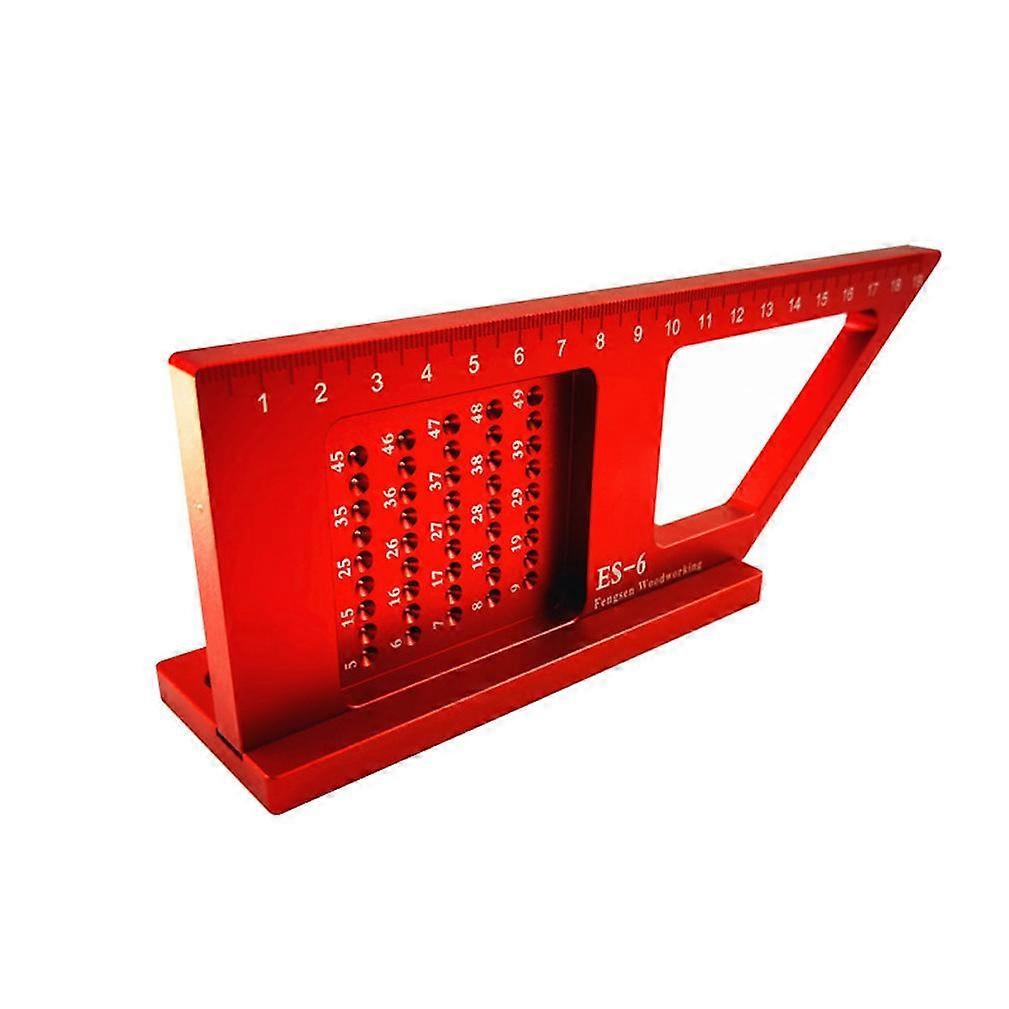 Aluminum Alloy 45 Degree and 90 Degree 3D Woodworking Scribing Ruler Carpentry Auxiliary Measuring Hole Ruler Marking Tool