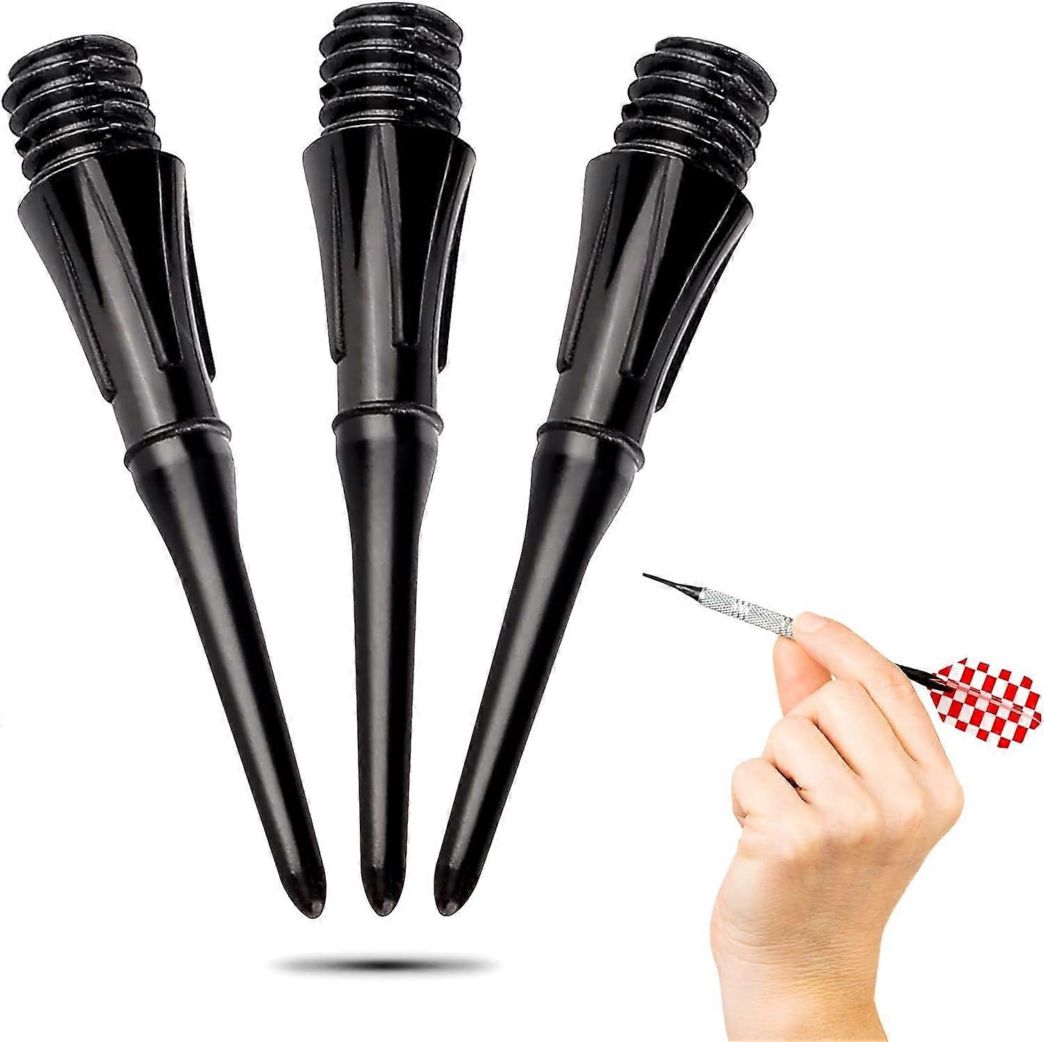 100 Pieces Plastic Dart Tips for Electronic Darts, Plastic Electronic Dartboard Darts, Needle Replacement Points Set, 2BA Thread