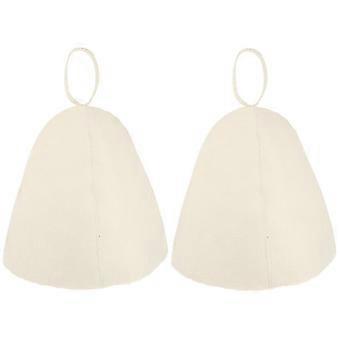 2pcs Feutre Sauna Chapeau