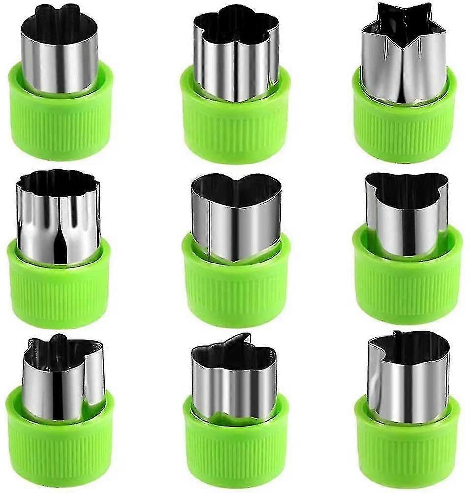 9 Stück Kinder Gemüseschneider Shape Set - Edelstahl Mini Gemüse