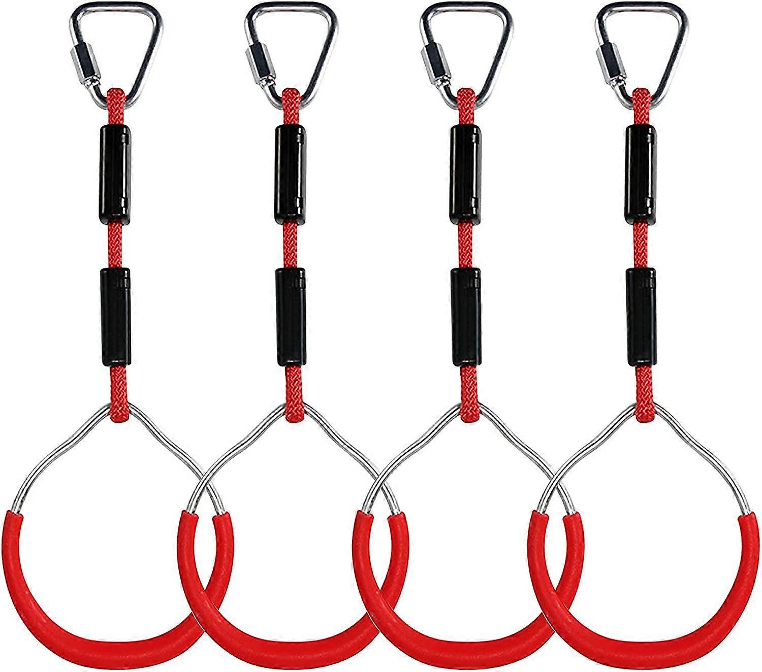 Children's Climbing Rings Multi-Function Swing with Plastic Rings Max Load 160kgRed