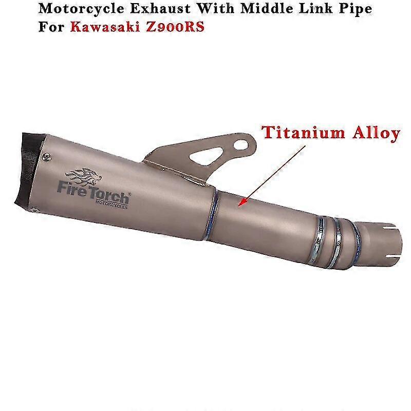 Exquisite exhaust pipeFor KAWASAKI Z900RS Motorcycle Exhaust Escape System Modified Titanium Alloy Racing Muffler With Middle Link Pipe No DB Killer