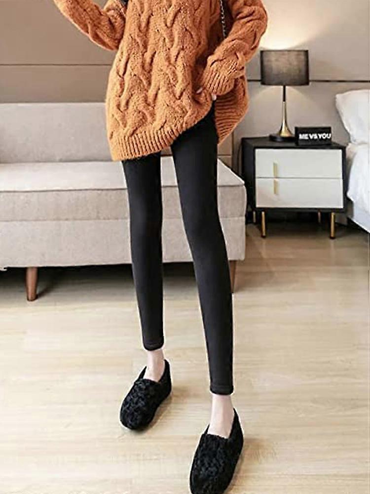 עננים חותלות פליז בשעות הפנאי מכנסיים אחידים שומרים על חום רך כותנה שחורה מכנסיים מזדמנים לנשים