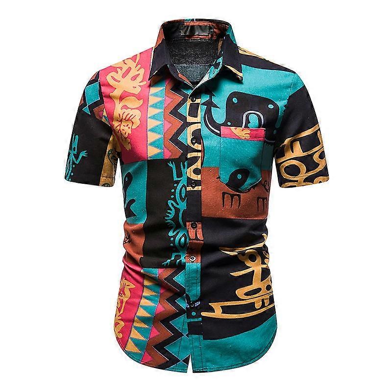 Kurzes Hemd mit Herrenmuster Hawaiihemd in großer Größe