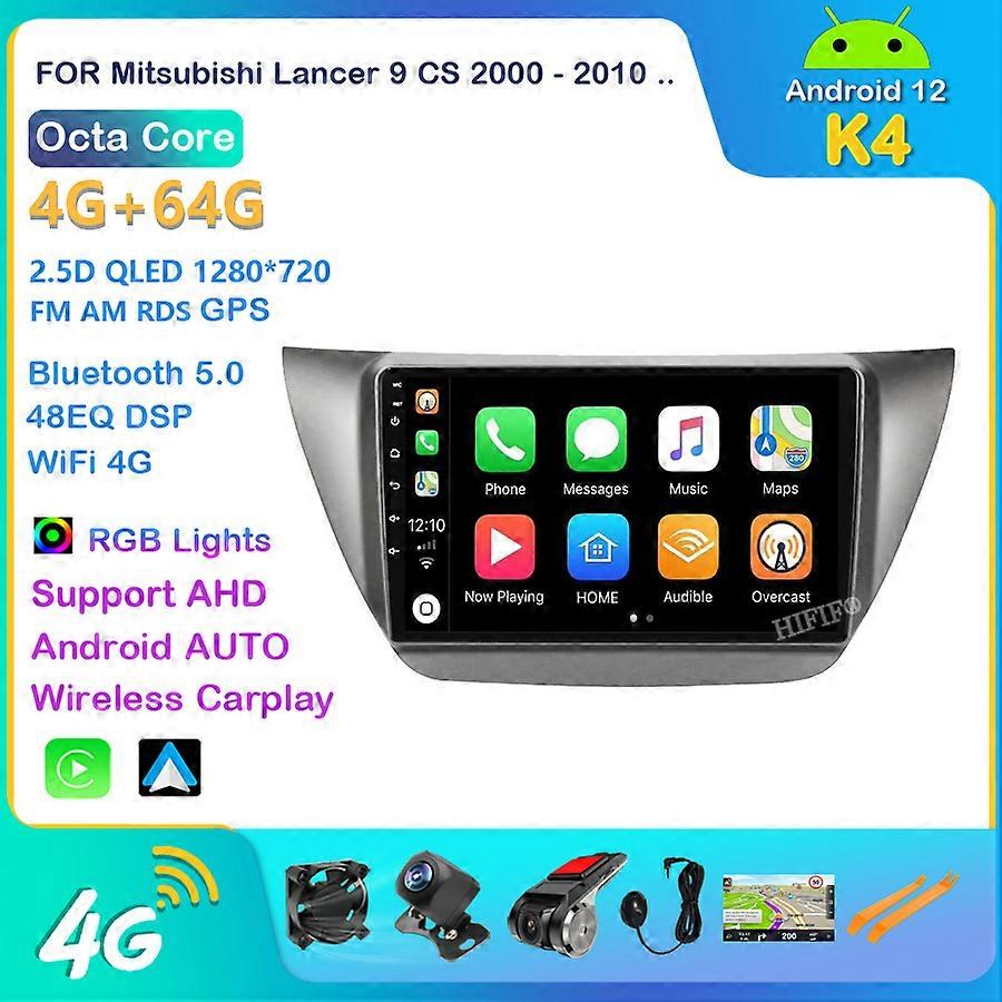 Carplay IPS DSP Android 12 AUTO Autoradio Für Mitsubishi Lancer 9 CS 2000 - 2010 GPS Navigation Stereo Multimedia Video Player