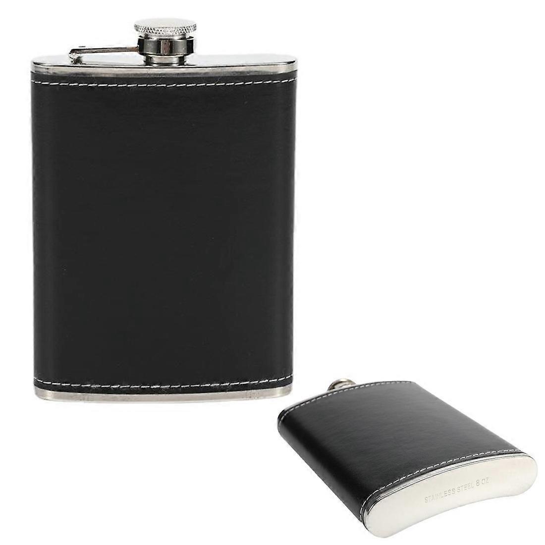 Hip Flask with Alcohol Flask  Stainless Steel Pocket Hip Flask Alcohol Flask for Whiskey Rum Vodka Fit Hiking and party 2pcsD-