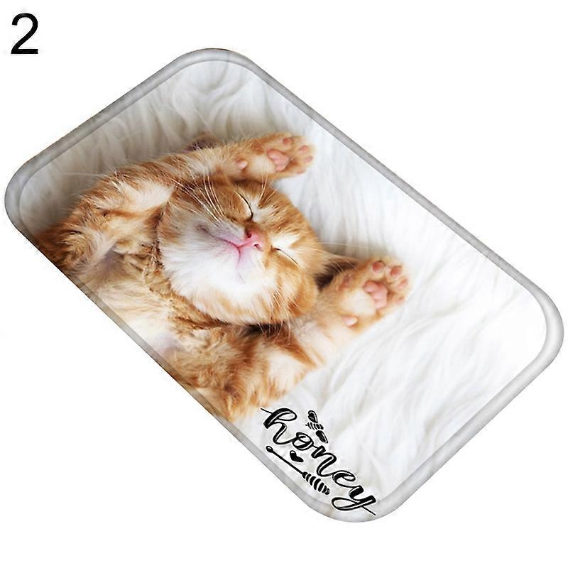 Cat Dog Glasses Pattern Non-slip Water Absorption Mat Carpet Bathroom Floor Pad JIKAIX