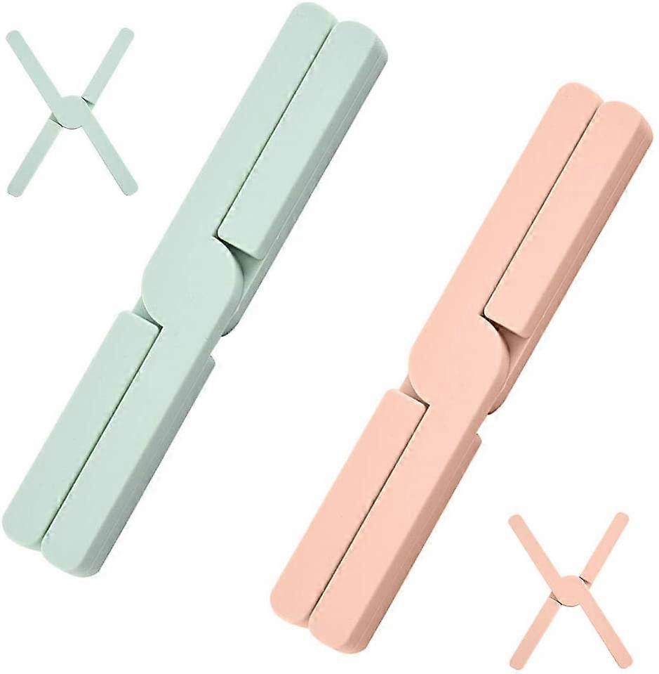 2 Pieces Foldable Trivet, Heat Resistant Silicone Coasters, Creative Kitchen Insulation Pad