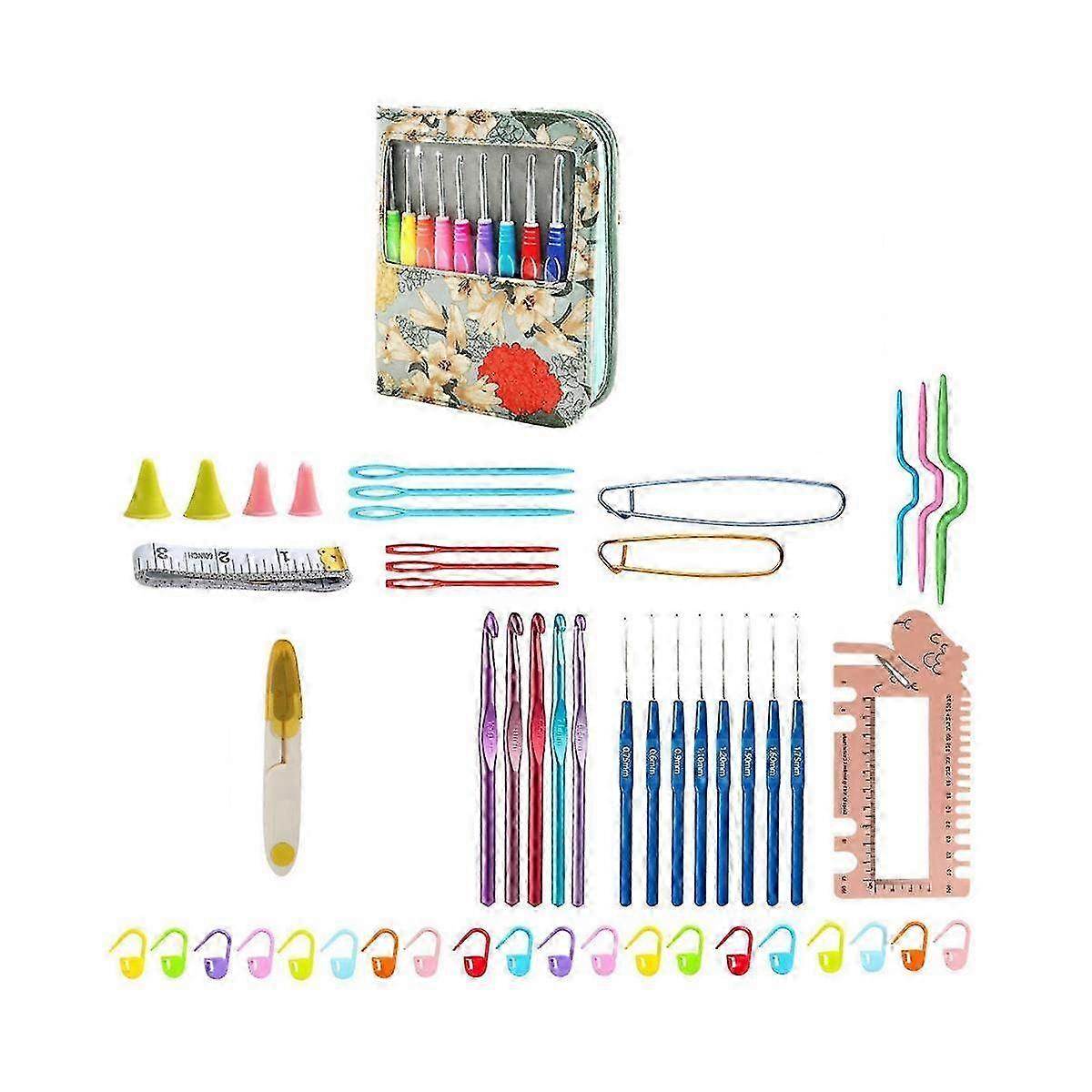 Knitting Tool Set Window Lily Bag Soft Handle Crochet Accessories Combination Hand-woven Lily Bag Set 19x15.5x4cm