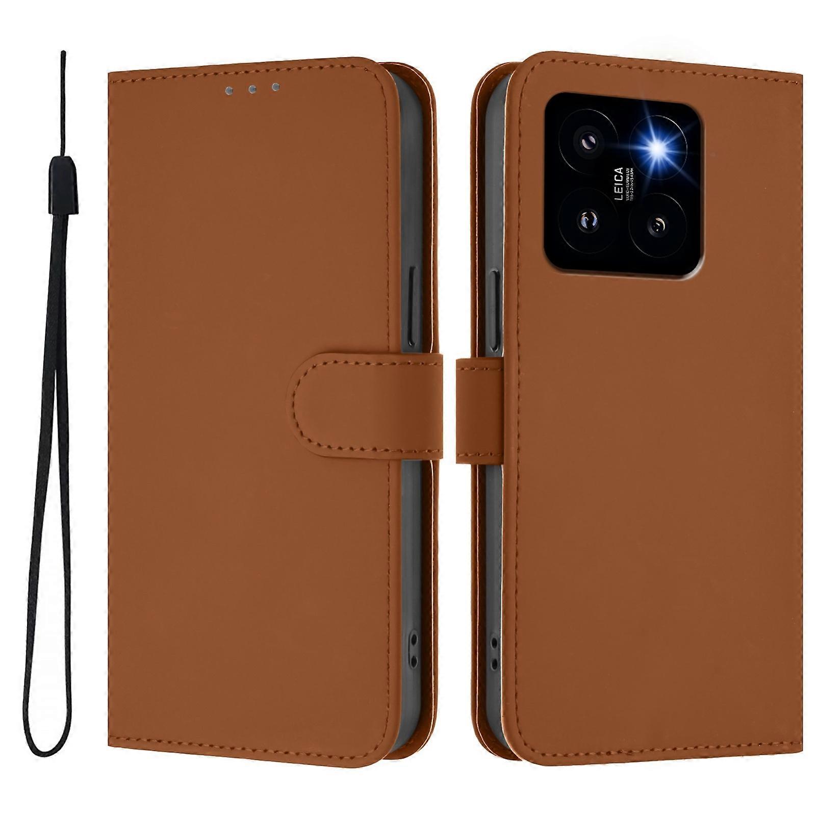 Solid Color PU Case For Xiaomi 14 Pro 5G Global
