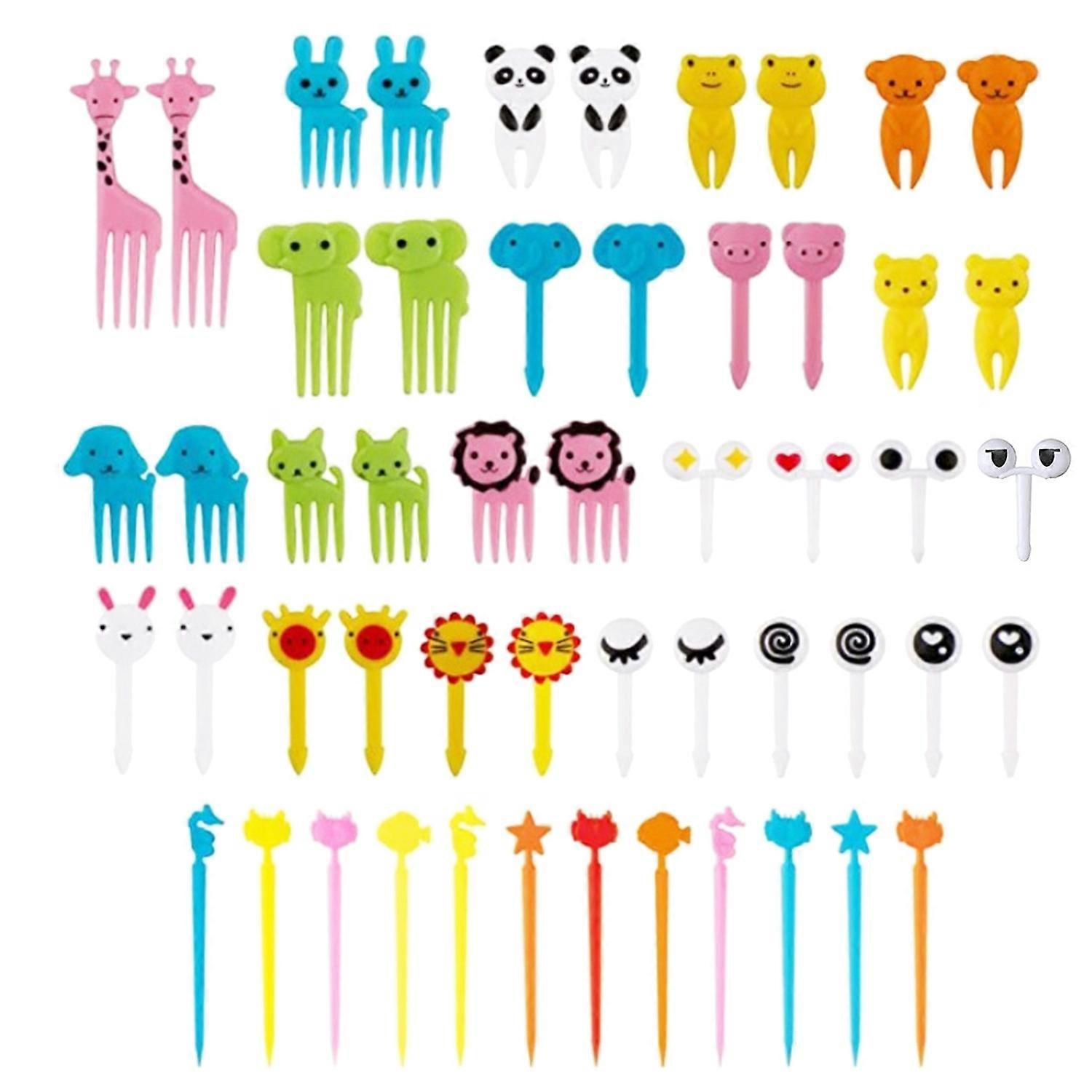 1 Set Fruit Fork Non-breakable Non-slip Anti-scratch Decorative Adorable Creative Cartoon Kid Animal