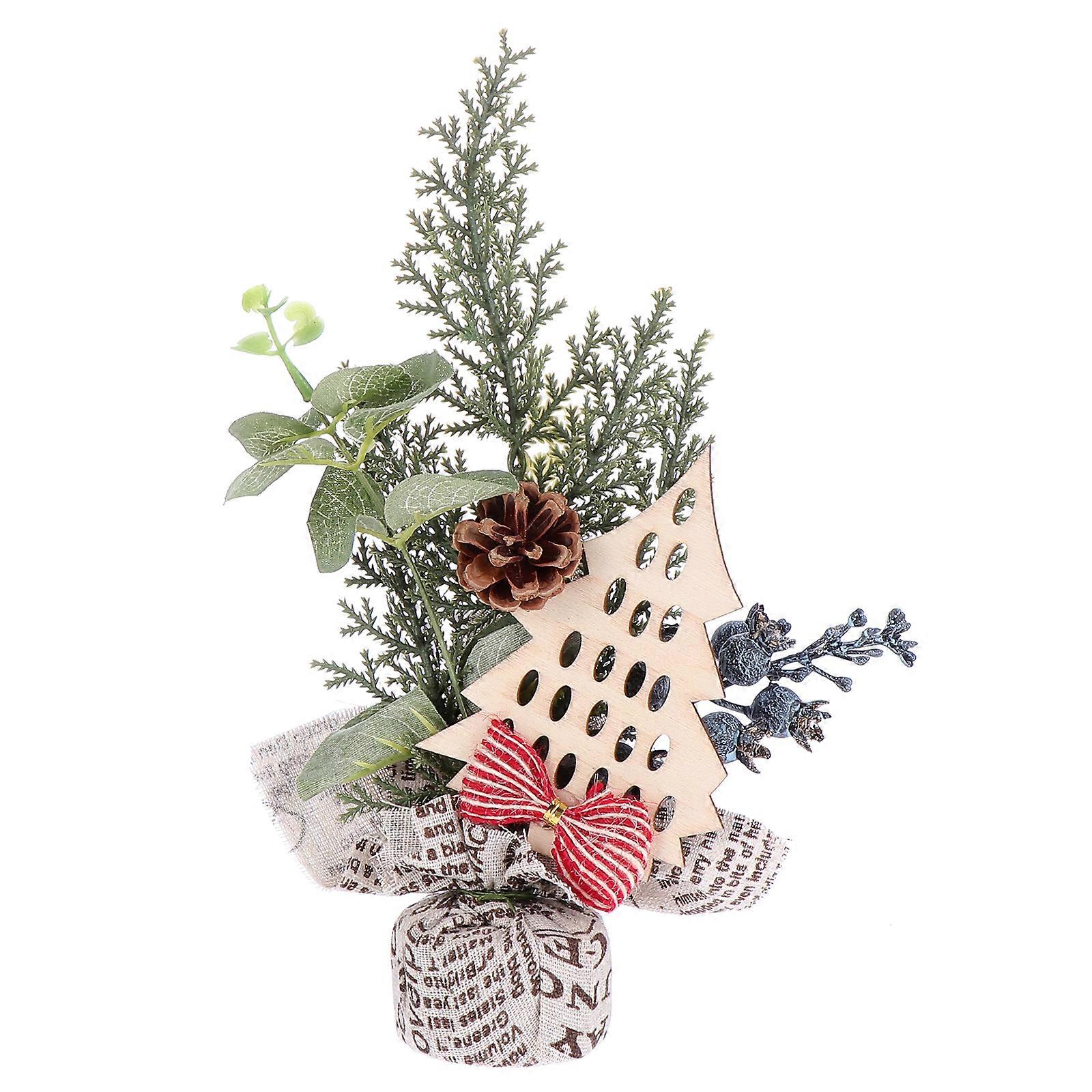 Decoracion Para Mesa De Navidad Fake Christmas Tree Mini Christmas Tree Adornment Mini Xmas Tree Mini Artificial Christmas Tree
