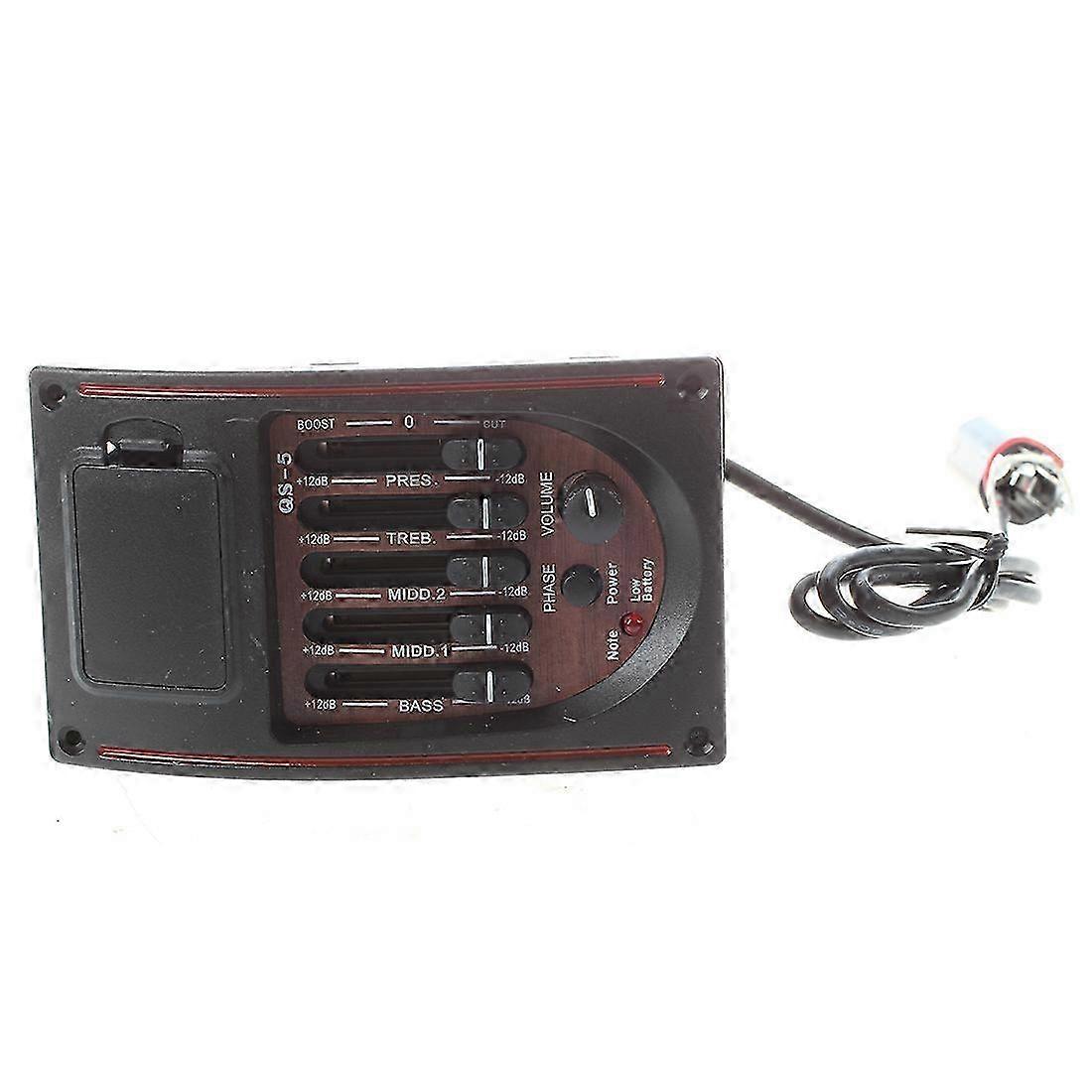 Akustisk gitarr förkopplad förförstärkare 5 band Eq Tuner Piezo Pickup