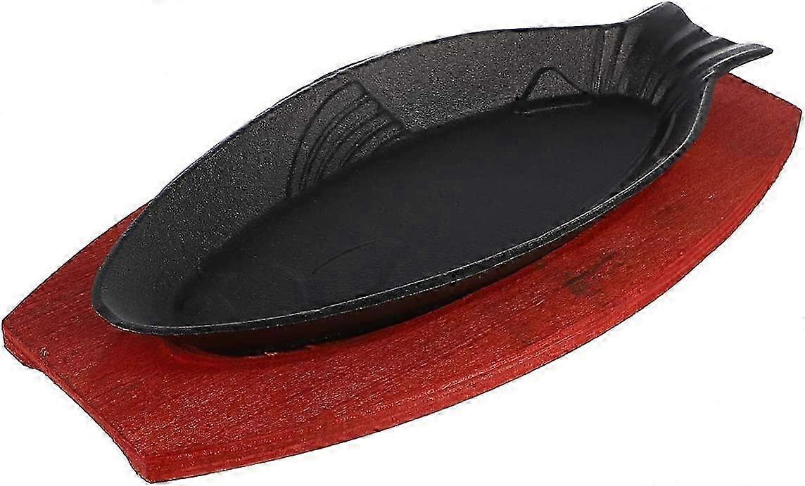 Fish Shaped Steak Plate, Durable BBQ Pan, Portable Frying Tool