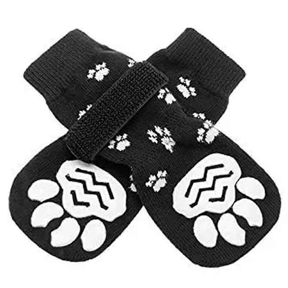 Christmas Socks Indoor Warm Dog Socks Double-sided Soft Pet Paw Guard Non-Slip Socks for Hardwood Floors