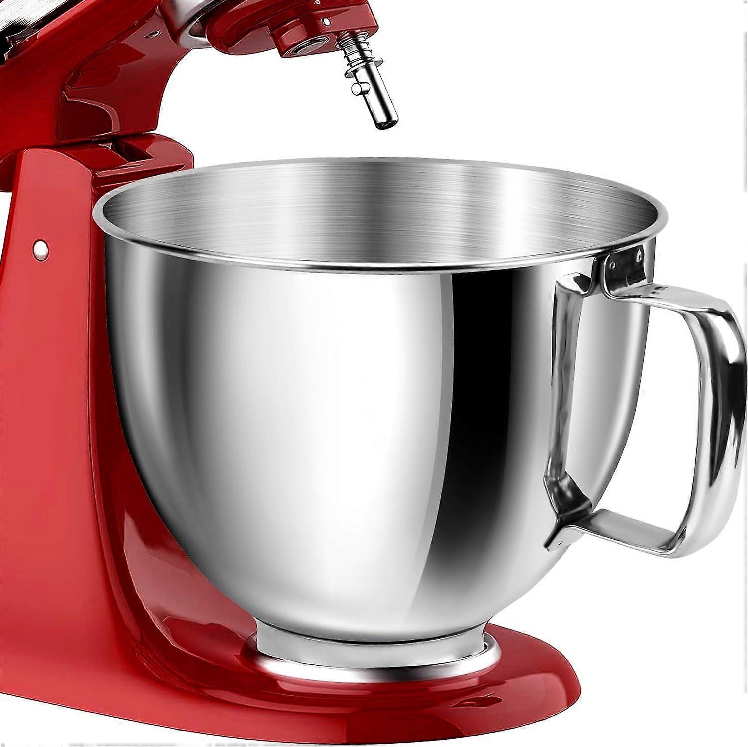 Stainless Steel Mixing Bowl 5QT Capacity, Heavy-Duty Design, Compatible with Kitchenaid Stand Mixers