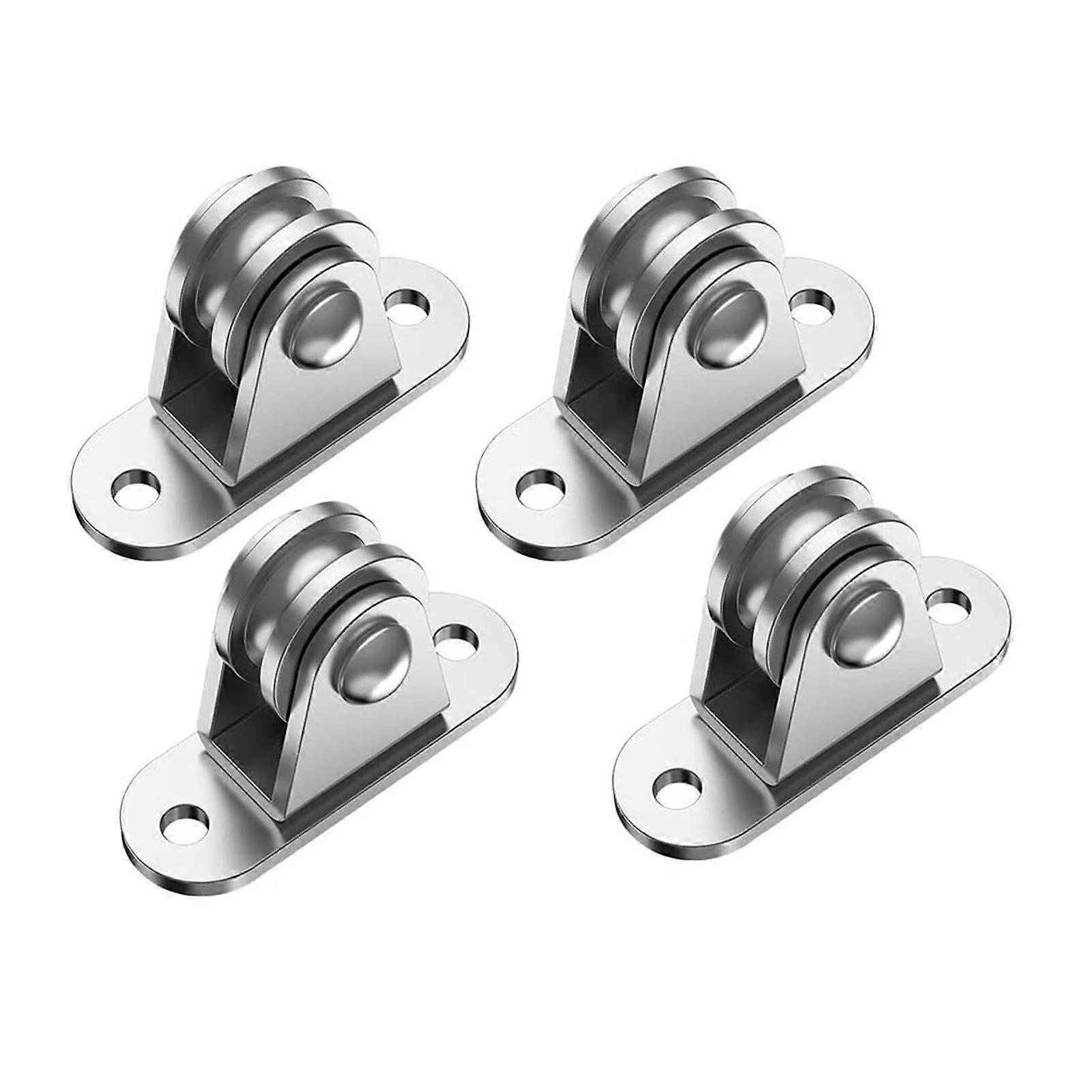 Pulley Block Fixed Pulley for Clothesline DIY Projects Rope Cable Cord Guide 4 Pack