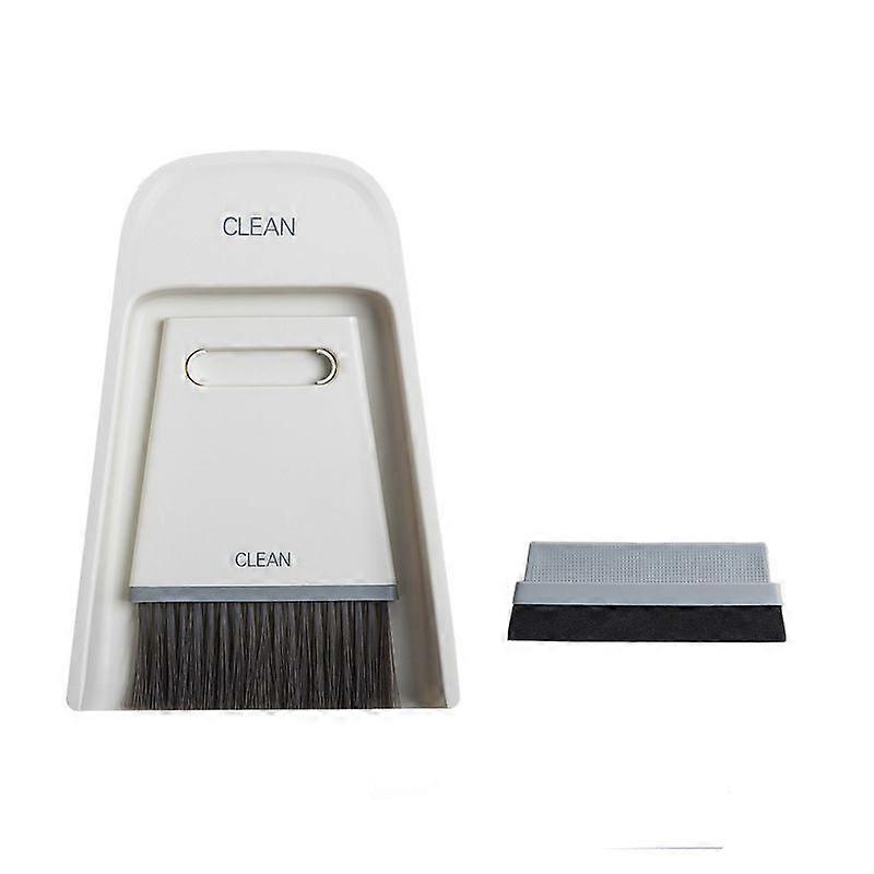 Mini broom and dustpan combination set for household use, soft fur magic small broom for desktop cleaning, brushing and scraping Water scraper