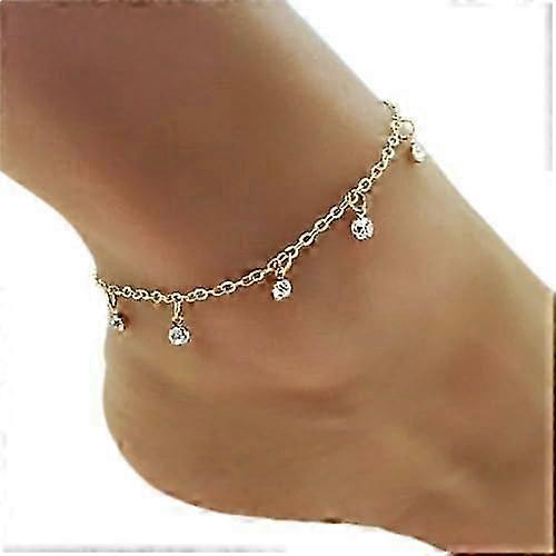 Fringed Flash Drill Fashion Simple Wild Anklet Female Comfortable and Environmentally