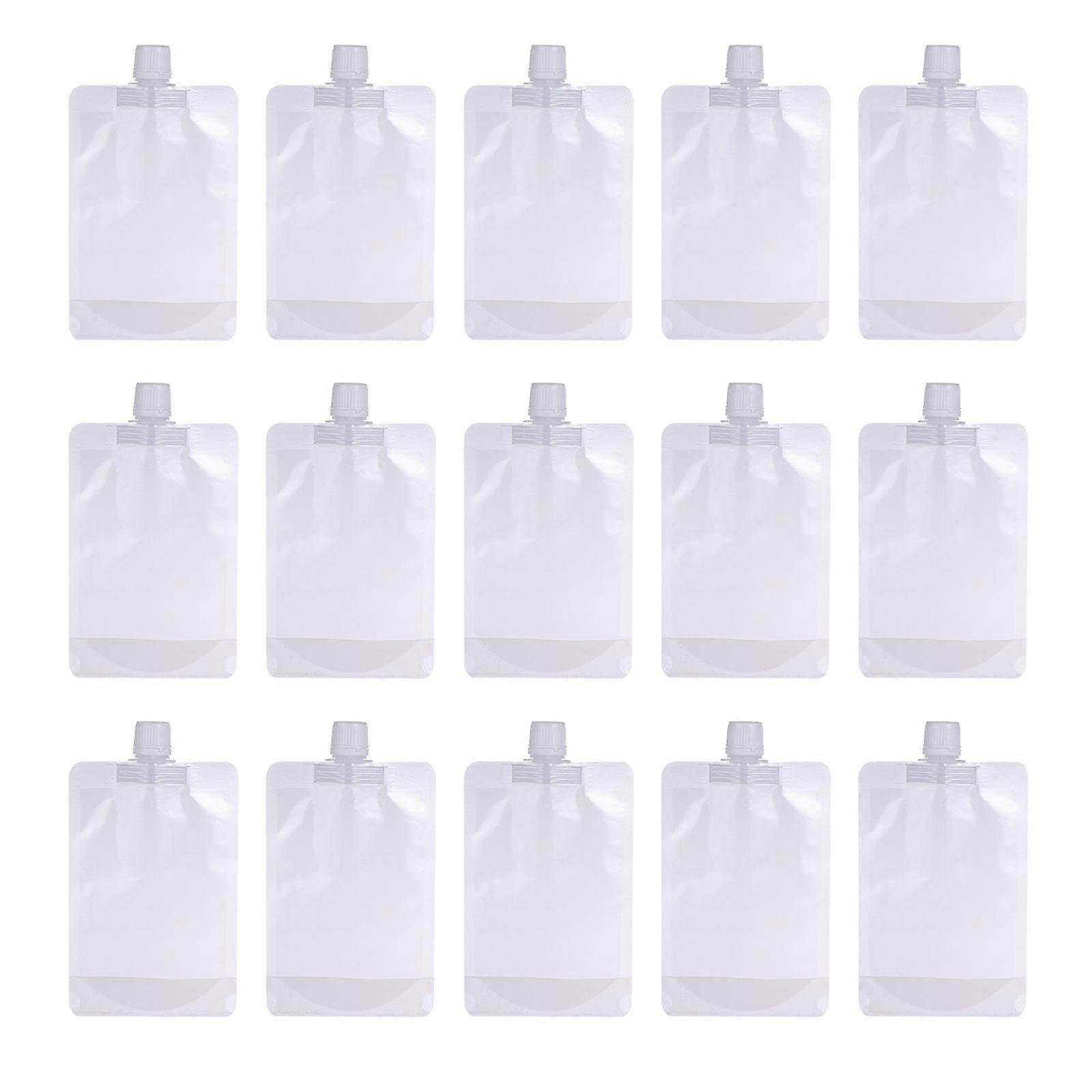 50Pcs Disposable Juice Bag with Straw Portable Drink Bag Stand-up Drink Pouches
