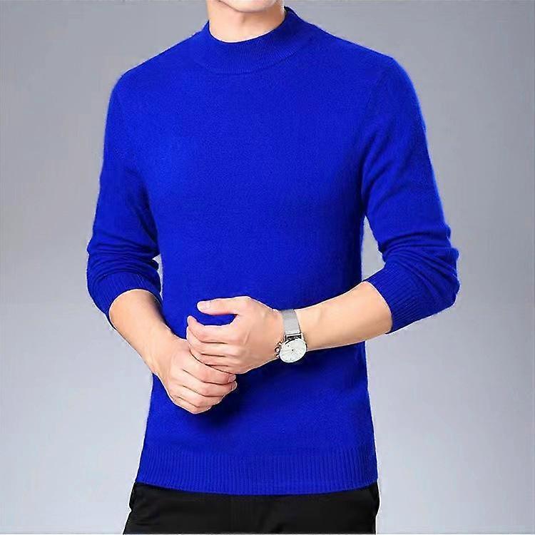 Einfarbig Männer Rollkragen Kaschmir Pullover Slim Fit Bodenbildung Pullover