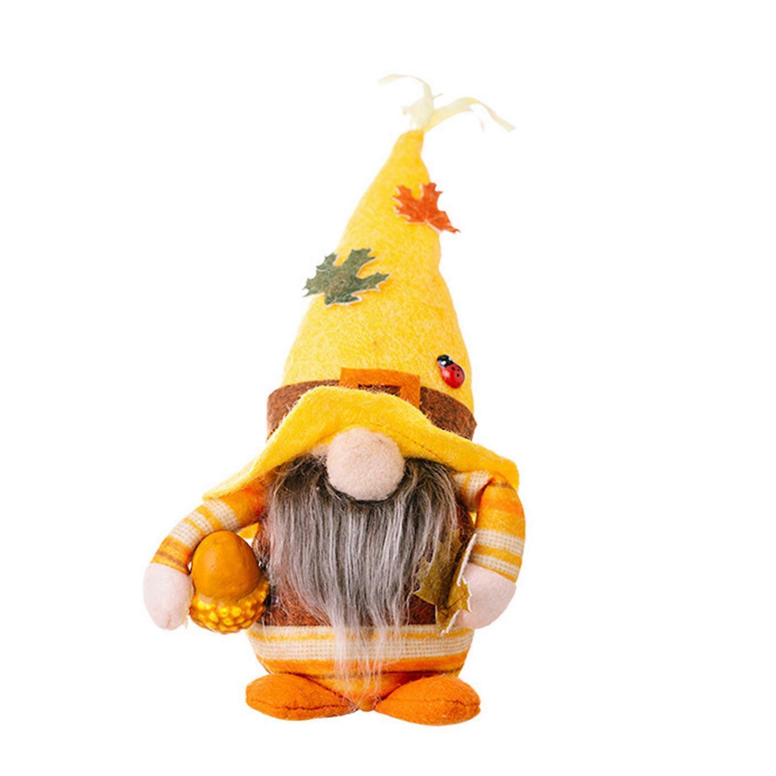 Hasat Gnome Akçaağaç Yaprağı Baskılı Heykel Heykelcik Katmanlı Tepsi Süsü Seasona Mutfak için