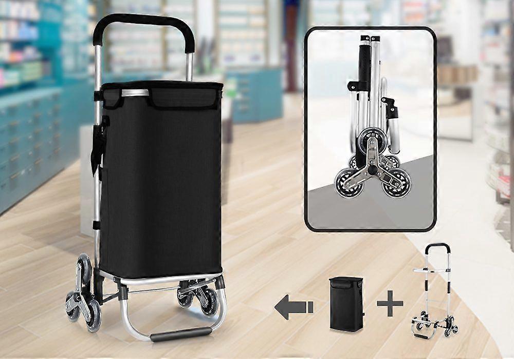 Foldable Shopping Trolley Cart Grocery Storage Luggage Basket