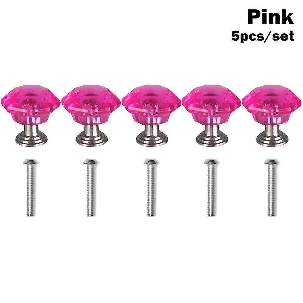 Cabinet Handles Colorful Cupboard Pulls Door Knobs Diamond Shape Pull Handle Crystal Glass Knobs