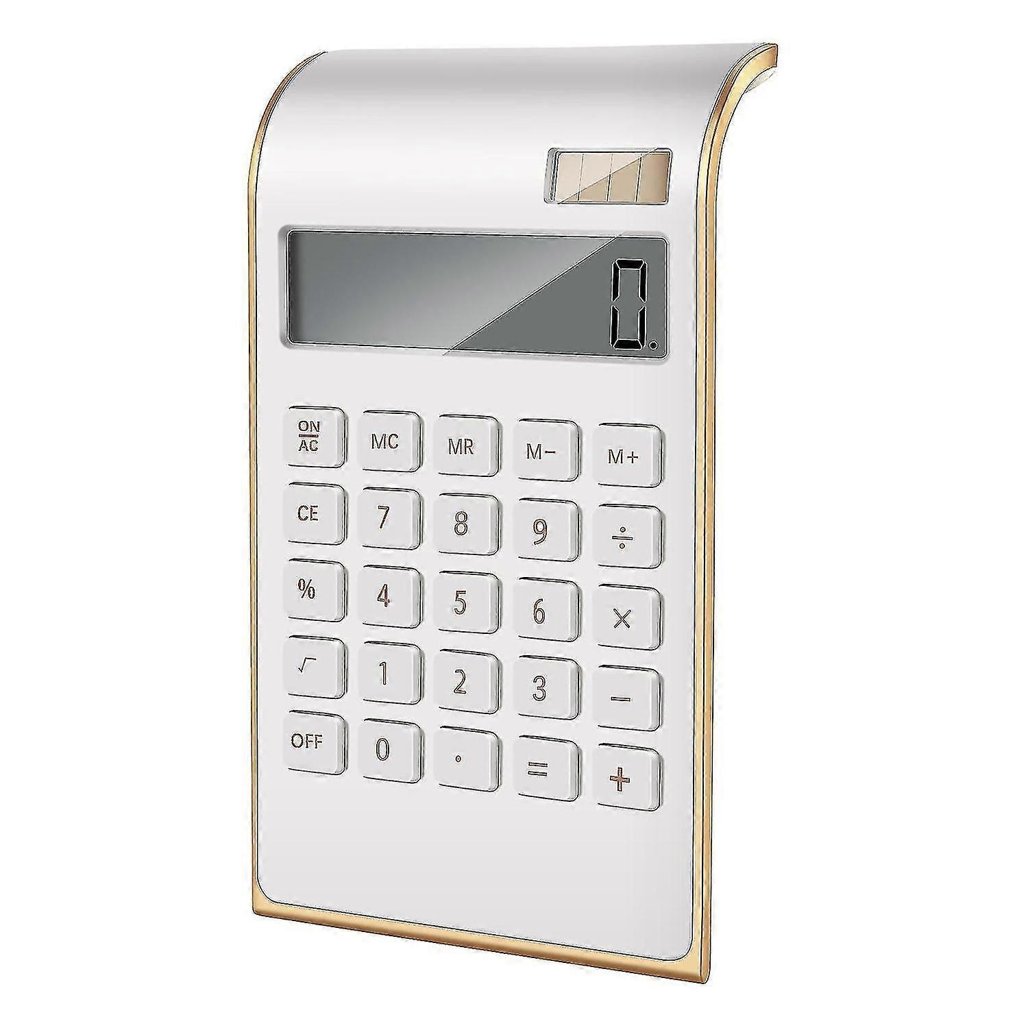 Calculator, Slim Elegant Design, Office/home Electronics, Dual Powered Desktop Calculator, Solar Po