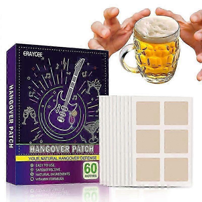 Hangover Patches 60 Pack, Use Before Drinking, Party Patches for an Enjoyable Night Out, Wake Up to a Better Morning Natural Ingredients Enjoy Hangove