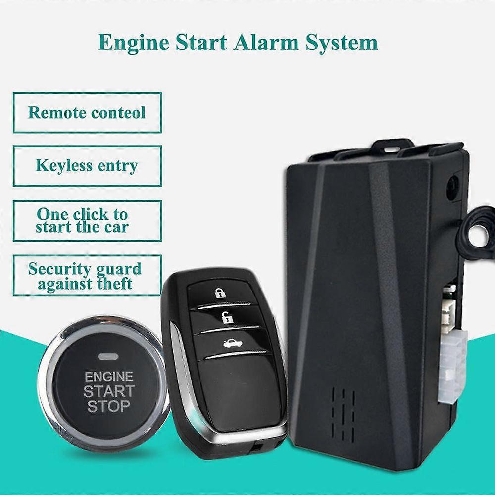 12 V Car Alarm System Passive Keyless Entry One Button Starts Remote Controller System Auto Central 