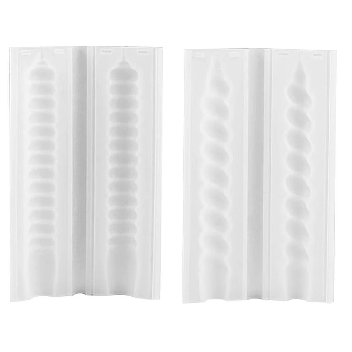 Twisted Taper Candle Mold Scented Candle Stick Mold Silicone Easy Release Mould for Aromatherapy So