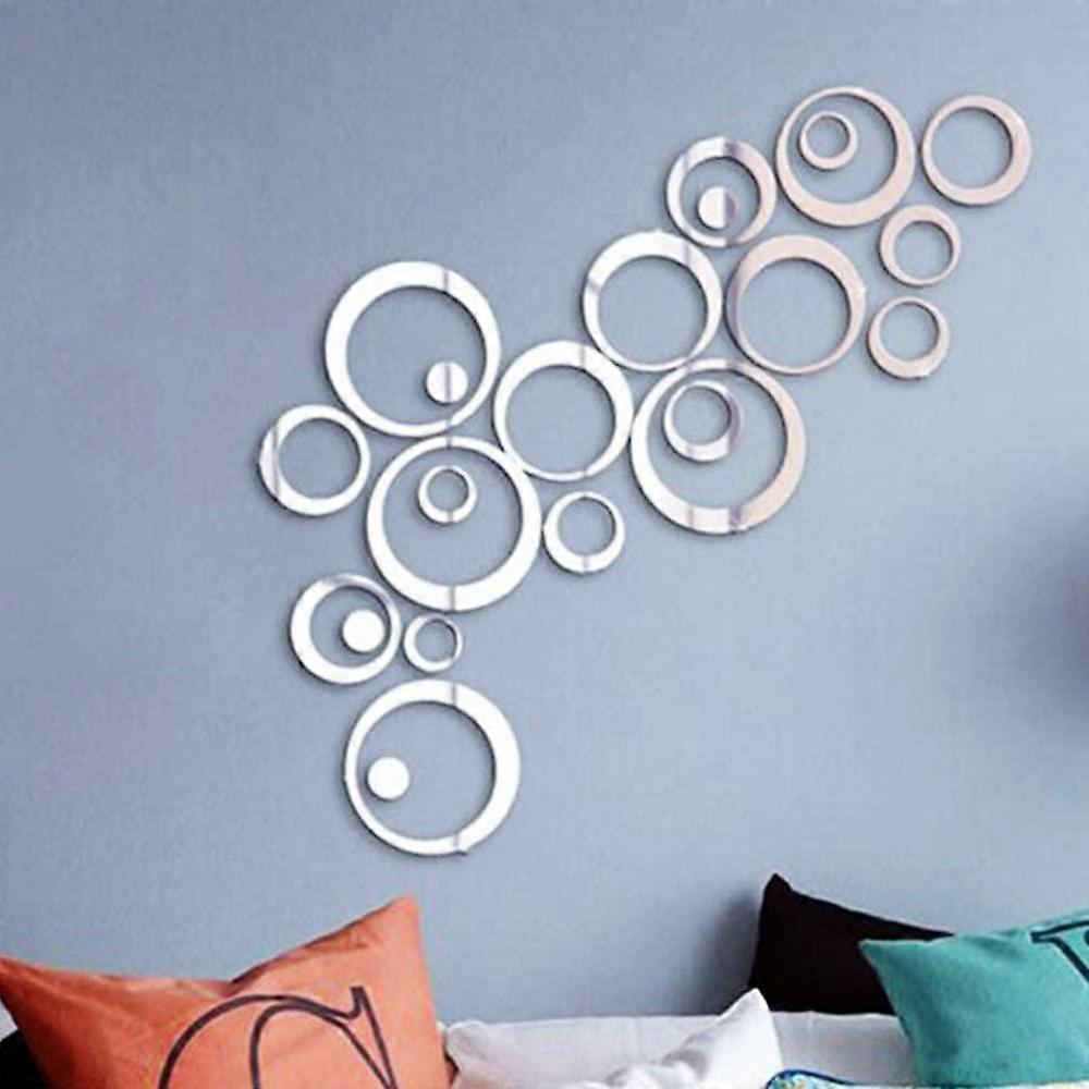 Personalized Home Decor, Circle Ceiling Mirrors With Lightweight Easy Paste For Smooth Clean Surfaces, Acrylic Mirror Wall Stickers Removable Wall