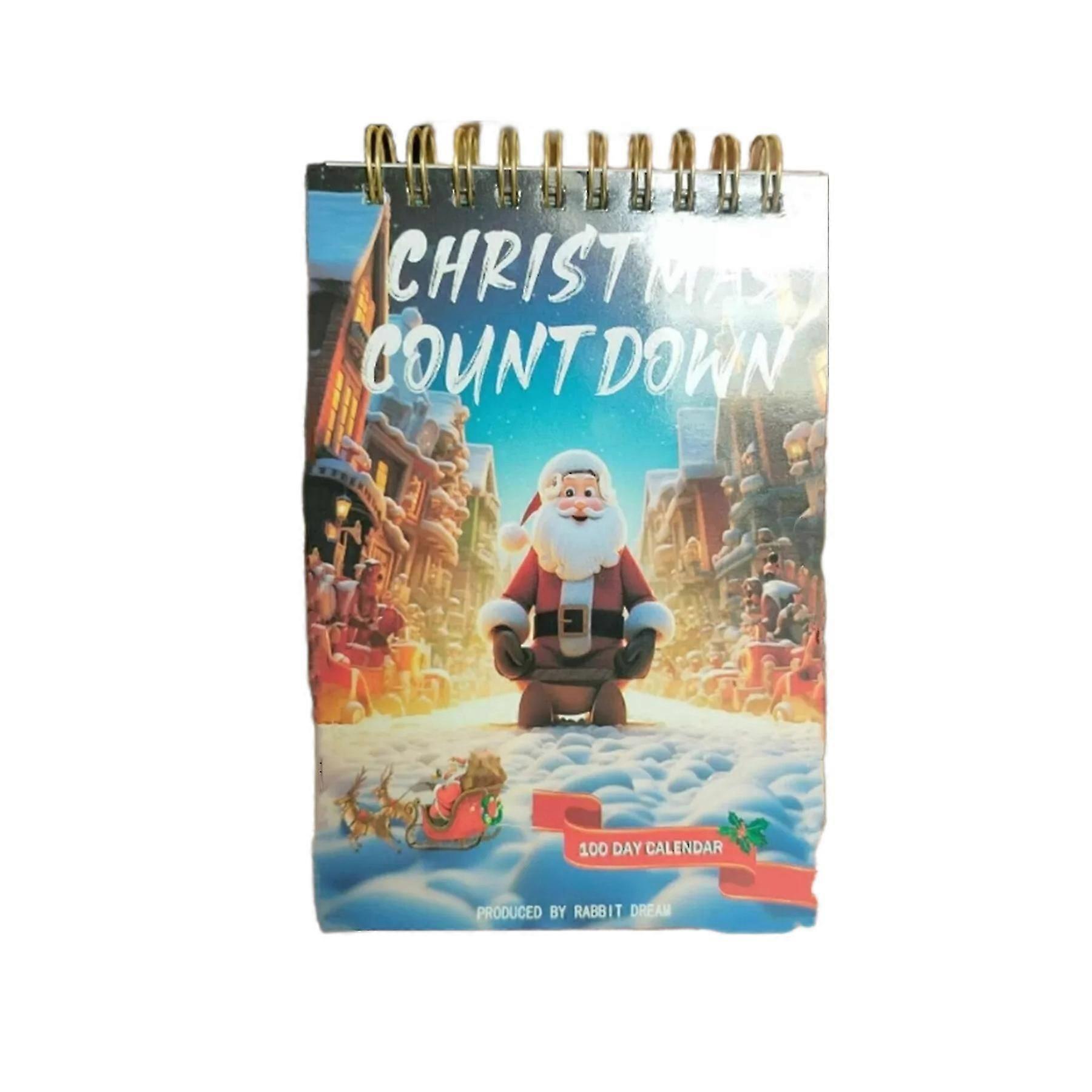 2024 New 100 Day Christmas Vacation Advent Calendar,Desktop Paper Advent Calenda