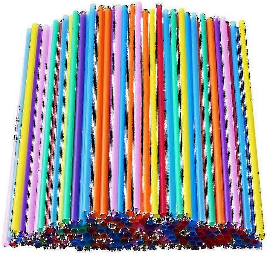 1000 Pcs Coloré En Plastique Longue Pailles Jetables JU