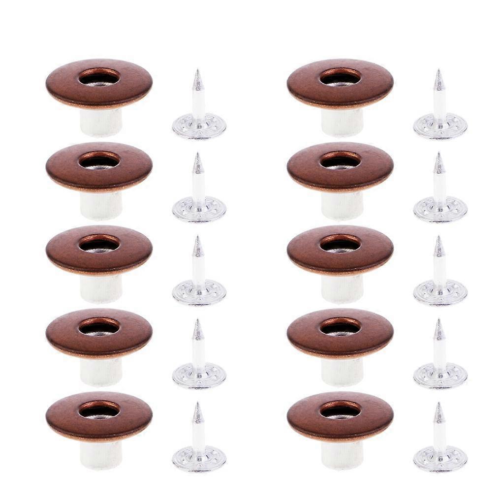10 Sets Metal Snap Buttons Press Buttons Fastener Poppers for Jeans Bag Clothes