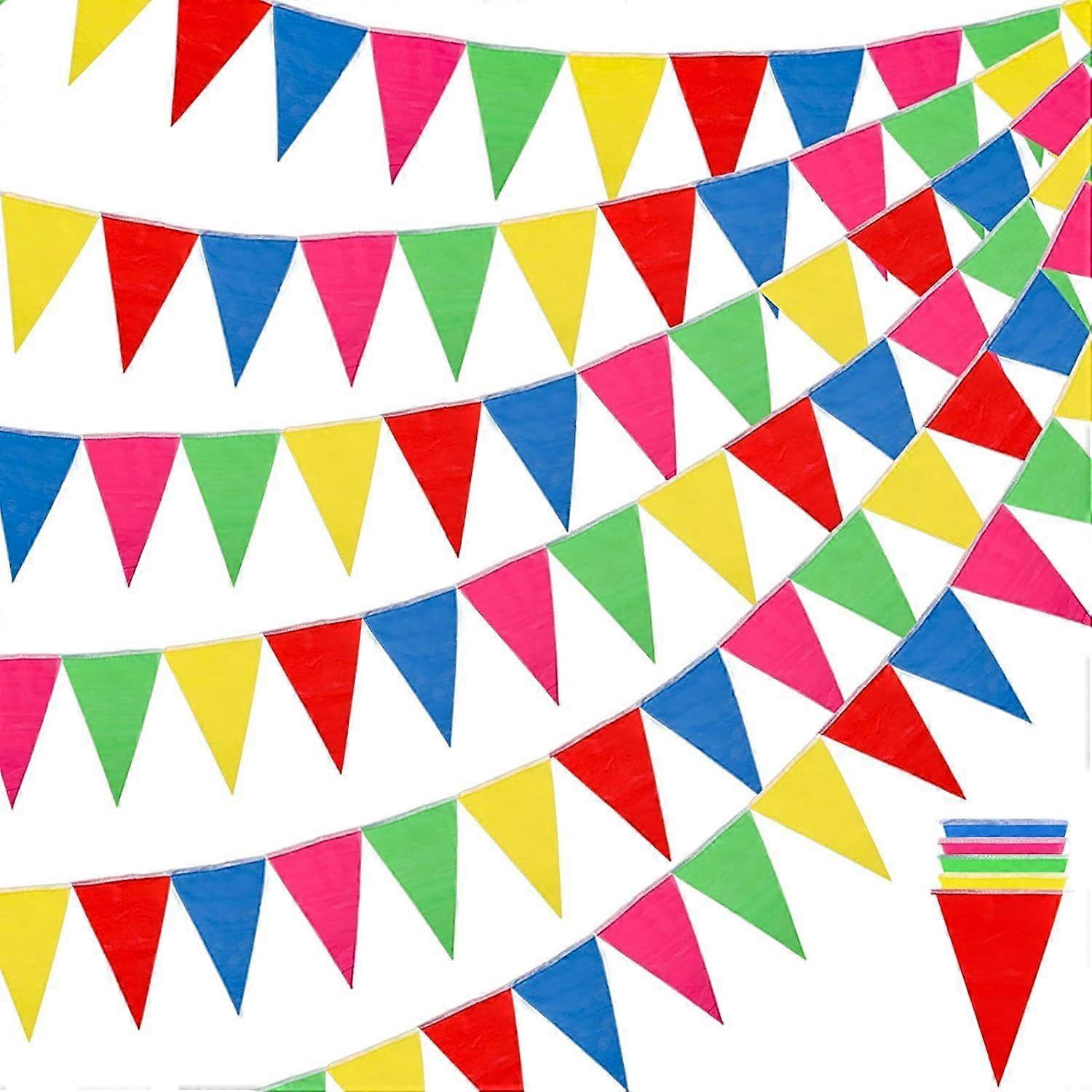 279ft 250pcs Colorful Pennant Banner Flags Multicolor Bunting String Triangle Flags Bulk, Garland for Grand Opening, Carnival Theme Birthday Party Dec