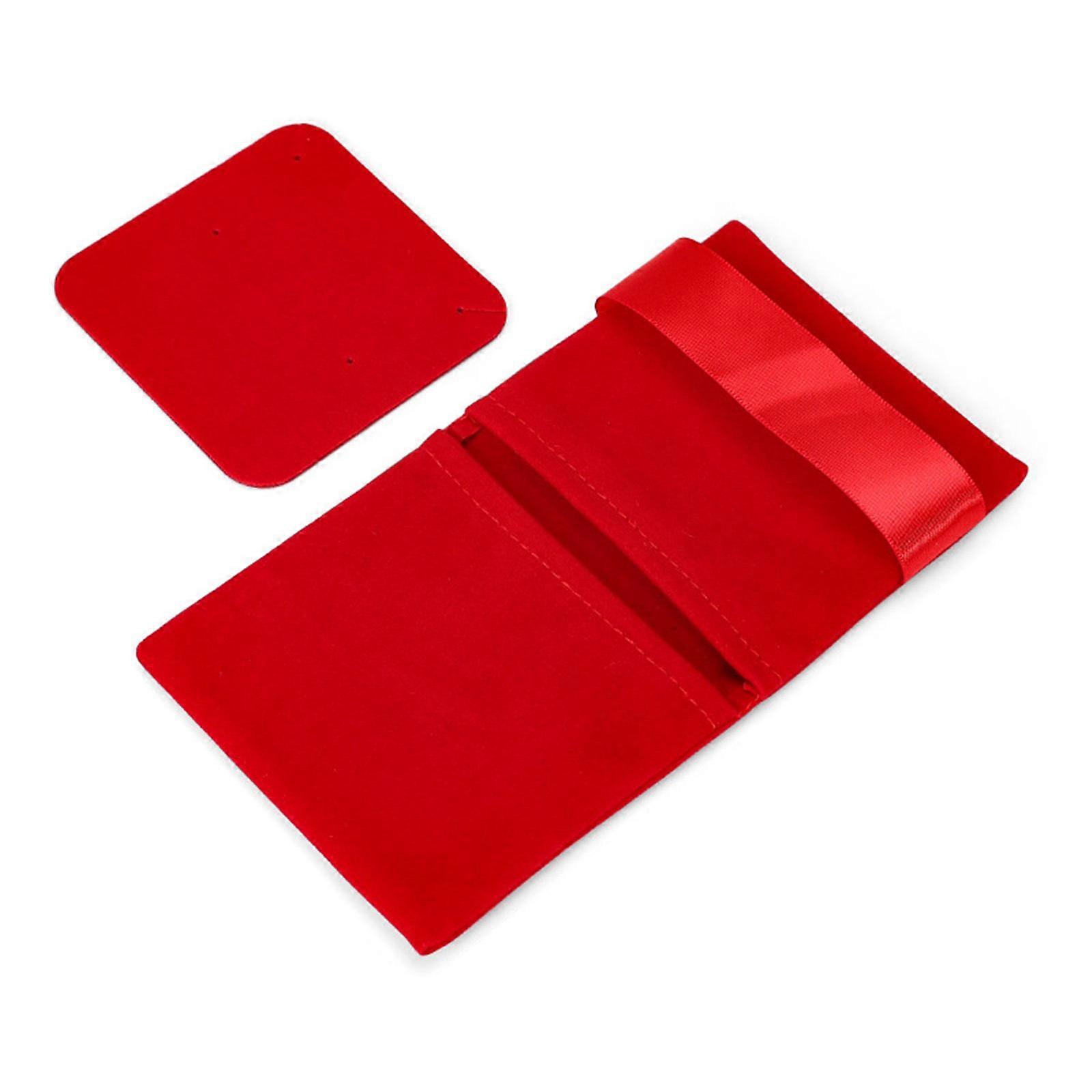 Jewelry Packaging Solution Multicolored Velvets Bag Earring Display Organizers Velvets Texture Suitable for Accessories Red