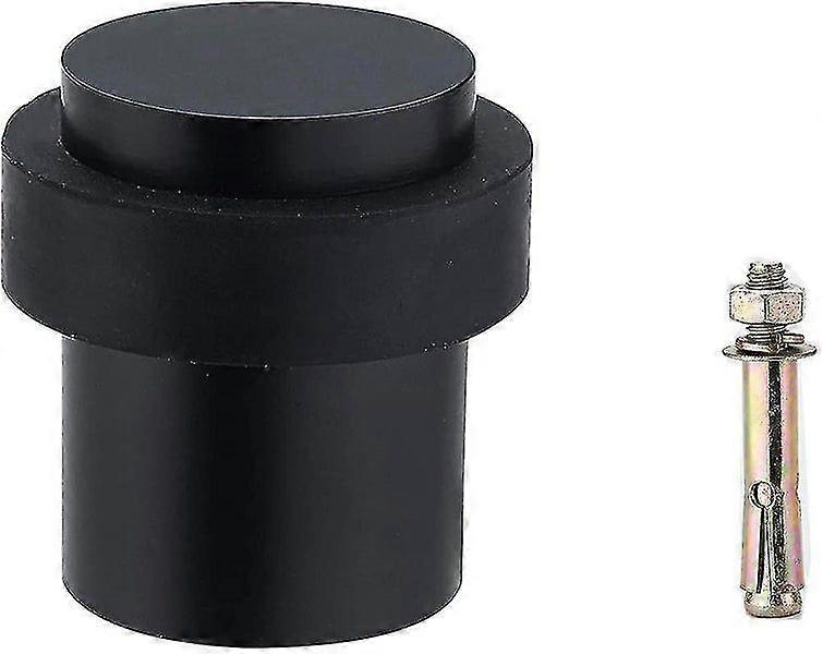 Door Stopper - Cylindrical Floor Mount, Noise Reduction, Easy Installation, Durable Rubber Buffer, Compact Design