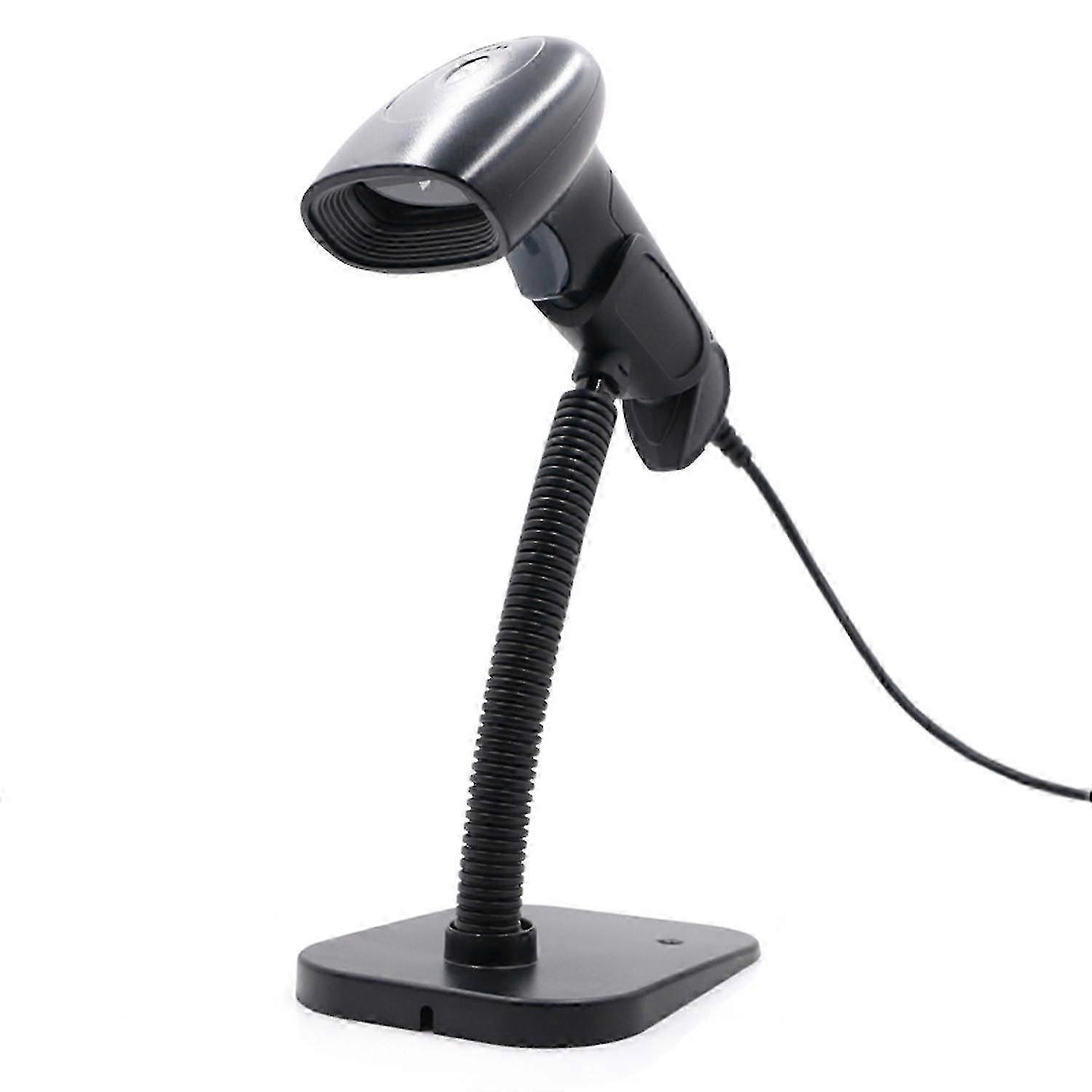 1D 2D QR USB Wired Barcode Scanner Handheld with Stand, High-Speed Scanning