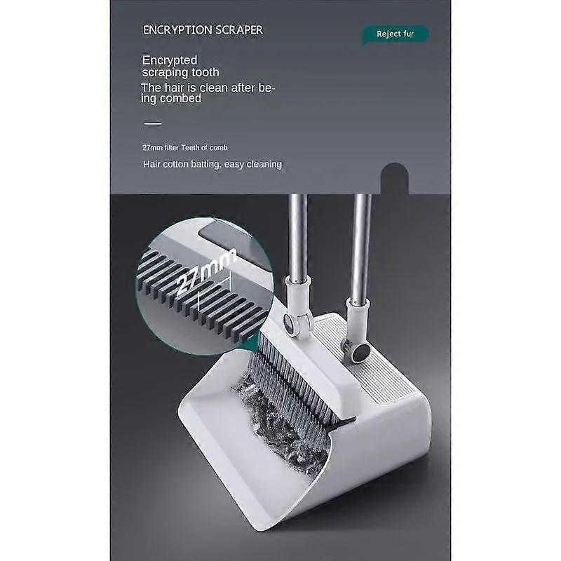 Thickened Broom Dustpan Floor Brush Set Indoor Non-stick Hair Broom Long Handle Broom With Stand Up Dustpan Combo Set