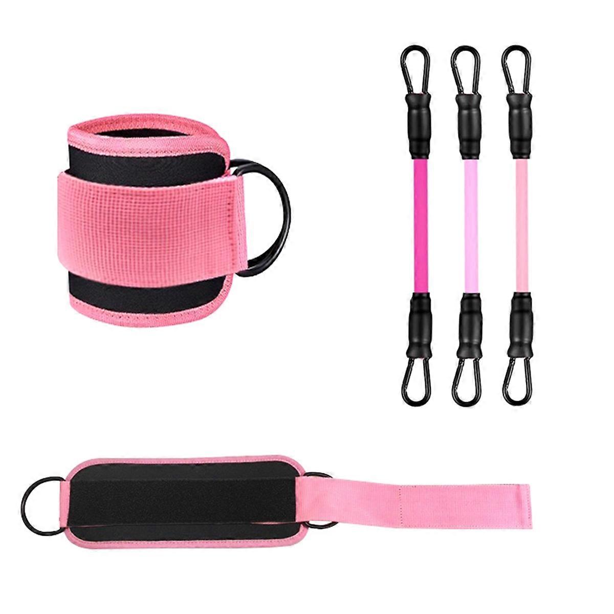 Conjunto de fitness com faixas de resistência TPE e tiras de tornozelo