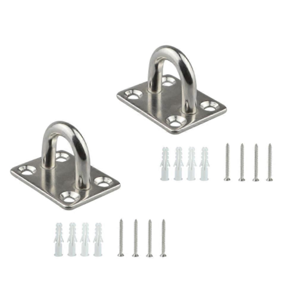 Square Eye Pad Plate, Durable 304 Stainless Steel With Rust-Resistance, Easy Installation On Various Surfaces With 8 Screws And Rubber Stoppers,