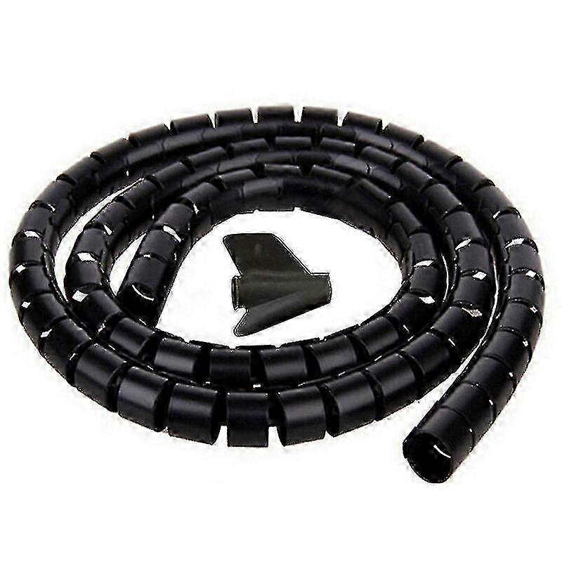 Flexible 2m Black Cable Management Cover for TV and PC Cables