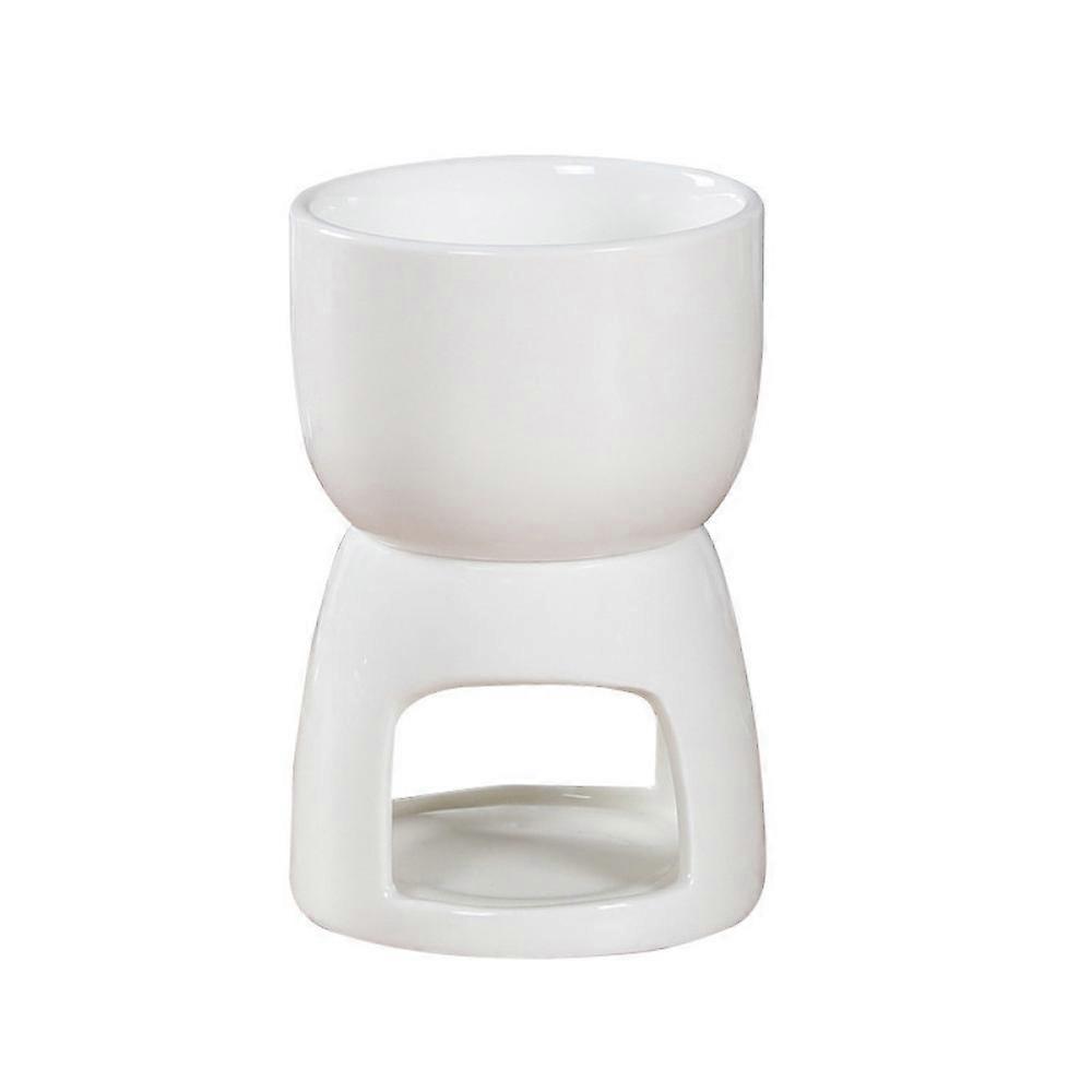 Ceramic Butter Warmer, Practical Size, Butter Heater With Fire-Proof Hard Porcelain And Keep Warm Feature, White (Melting Pot)